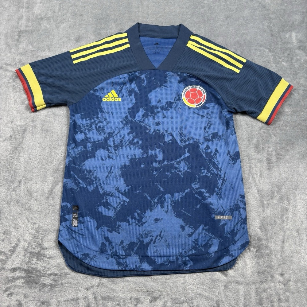 Adidas Colombia Soccer Away Jersey 2020 Blue Men's Size Small Rare
